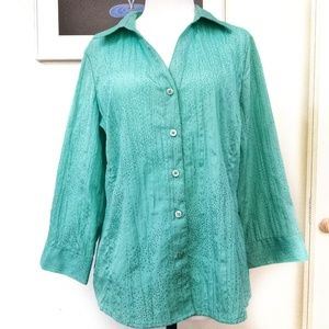 STYLE&CO Mint Long sleeves Women's Blouses Size14P